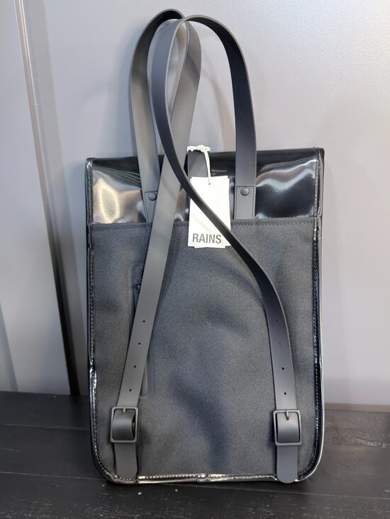 RAINS Black Tote Bag Backpack Convertible NWT main image 4